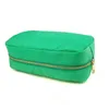 CASS TOALETRIKRUMGNING Vattentät PVC Travel Cosmetic Portable Transparent Green Nylon Makeup Bag Heart Shaped Patch 220708