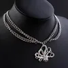 Pendant Necklaces Doreen Box Halloween Punk Necklace Black Bat Animal Octopus Multilayer Layered For Women Men Jewelry Gift 1 PCPendant