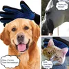 Gants de toilettage pour chiens de compagnie Chien Chat Brosse en silicone Peigne Shed Hair Remove Deshedding Gant Animaux Chiens Chats Bain d'animaux Gant de nettoyage Outil de massage C0614G07