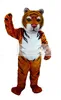 Costume de mascotte de tigre brun foncé de personnage de dessin animé adulte costumes de fête d'Halloween taille adulte