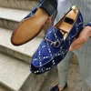 Erkek Ayakkabı Loafer'lar Sahte Süet Klasik İş Rahat Parti Düğün Rahat Yuvarlak Ayak Moda Elbise YK050-a üzerinde Kayma