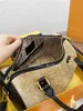 ON OS GO MM TOTE SACO TECIELTO DE TEXTILES Designers femininos Bolsas de bolsas Monogramas Raffia Bolsas de ombro Bolsa de travesseiro