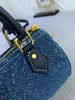 Designer Luxus Schulter Mini süße Handtasche Leder Schulter Kreuztaschen 16cm weibliche NANO Eimer Denim Blumenkissen CLUCH BAG