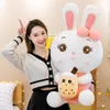 Kawaii Boba lapin en peluche animaux en peluche lait thé lapin doux enfant dormir peluches poupée décor à la maison câlin cadeau fille anniversaire