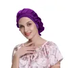 Beanie/Skull Caps Mulberry Silk Hair Bonnets för kvinnor Sovlock Lyxig sömnjusterbar svart motorhuven Skönhet Care HatsBeanie/Skull Elob22