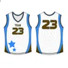 Basketball jerseys heren vrouwen jeugd 2022 buiten sportkleding wit blauw 00