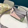 Сумка-головоломка с геометрическим рисунком, дизайнерская квадратная мини-сумка через плечо, новая лоскутная женская сумка через плечо