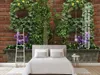 3D wallpaper mural Beautiful new modern simple brick wall green plants wallpapers living room bedroom lounge papel de parede decor stickers decoration murals