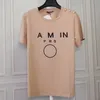 남성용 티셔츠 패션 레터 프린트 탑 여성 면화 캐주얼 짧은 소매 여름 커플 착용