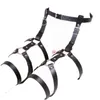 Nxy Sm Bondage Faux Leather Harness Thigh Cuffs Leg Garter Suspenders Restraint Strap Intimate Panties Adult Sex Toys for Women220419