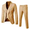 Formal Suit Pockets Korean Style Buttons Cuff Blazer Pants Men Suit Attractive 220817