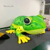 Publicidad personalizada, globo de rana inflable verde, modelo de mascota Animal de dibujos animados para decoración de parques y jardines