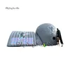 Large Advertising Inflatable Tunnel Football Team Entrance Passage Grey Air Blow Up Helmet With Badge Printed For Outdoor Event