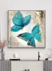 額入り100％手描きの蝶の油絵物現代の抽象的な濃厚なテクスチャキャンバス絵画ホームアートウォール装飾D 060601