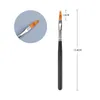 Black and White Wooden Handle Delicate Wool Head Nail Art Carving Pen 2pcs