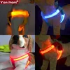 Hund LED Blinkendes Halsband Licht Haustier Hundehalsband Leuchtende Leine für Hunde Seilgürtel Hundeweste Welpen kein Ziehen 220610