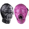 Jeux pour adultes jouets sexy pour Couples SM Bondage cuir PU y masque de tête couvre-chef érotique noir esclave retenue capuche