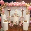 3pcs Yuvarlak Silindir Kaide Ekran Sanat Dekor Kek Rafı Kavatalar Diy Düğün Partisi Dekorasyonları için Sütunlar