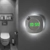 Gece Işıkları Mıknatıs Hang Pir Hareket Sensörü LED Dijital Saat Lambası Işık İki Renk Ev Tuvalet Yatak Odası Başucu Lambası Gecesi Ligh için Değiştirilebilir
