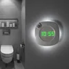 Nachtlichter, magnetisch, zum Aufhängen, PIR-Bewegungssensor, LED-Digitaluhr, Lampenlicht, zwei Farben, veränderbar, für Zuhause, Toilette, Schlafzimmer, Nachttischlampe, Nachtlicht