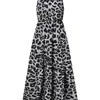 Celmia Bohémien Summer Dress Women Leopard Stampa leopardo lungo abiti da carro armato senza maniche per feste per vacanza Casual Bilted Maxi Vestido Mujer 220526