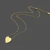 قلادة القلب أنثى الفولاذ المقاوم للصدأ زوجين الذهب المجوهرات على هدية الرقبة للملحقات صديقة كاملة 251p