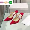 Designerska sukienka buty Bing 100 85 65 MULES Crystal Paski Londyńskie obcasy Luksusowe JC Buty ślubne czarne różowe czerwone zamszowe sznurki sandały imprezowe imprezowe trampki