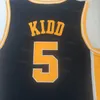 NCAA College California Golden Bears Basketball 5 Jason Kidd Jersey 유니폼 스포츠 팬을위한 모든 스티치 통기성 면화 팀 컬러 Navy Blue University