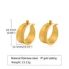 Simple Gold / Silver Stainless Steel Geometric Hoop Earrings For Ladies Fashion Shopping Holiday Wedding Dating