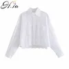 Hsa Fashion White Lace Patchwork Womens Tops And Blouses Summer Casual Office Women Tee Shirt Top Chemise Femme Blouse 210716