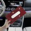 Jeweled Bling Visor Mask Tissue Holder For Car Crystal Sparkling Kit PU Leather Backseat 220523