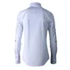 Męskie koszulki Włochy Włoska jakość długich rękawów bawełna mężczyzn marki haft biała koszula 4xl tops moda męska camisa chemisemen's