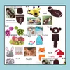 Nouvelle Arrivée À La Main Enfants Chapeau Nouveau-Né Bébé Crochet Beanie Toddler Tricoté Animal Caps Pography Props 5 Pcs Drop Delivery 2021 Chapeaux Acce
