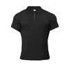 Muscleguys Herrenmode-Poloshirt, lässige Mode, einfarbig, kurzärmelig, hochwertiges, schmales Poloshirt für Herren, Fitness-Polo für Herren, 220708