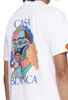 Casablanc Men's T-Shirts Colorful Letter Print Brand Men Short-sleeved T-shirt Designer Outfits Tee Shirt Homme Summer O-Neck298U