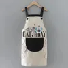 Avental de avental de avental Cat Carteira Impressão da cozinha lateral Limpa à mão à prova d'água Oxford Ploth Bib com bolso doméstico 220507