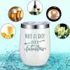 Wijn Tumbler Cups Cadeau voor vrouwen 12 oz Wijn tuimelaar met dekseltumblers Waterglazen Wine Champagne Glazen roestvrijstalen tuimelaar Stamless Cups 0521