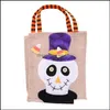 Andra festliga festförsörjningar Hemträdgård 26x15cm Halloween Linen Tote Bag Pumpkin Candy Story Påsar 4 Styles Decoration Handbag Cyz3265 D