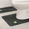 Badmattor Anti-halk U-formade toalettmattor fotkudde 50 50 cm badrumsmatta tvättbar matta wc duschrum golvmatta 1pcbath