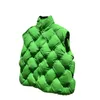 Autumn and Winter New Bv Down Vest St Collar Sleeveless Parrot Green Lingge Woven Bread Jacket Men's Women's308J