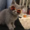 Pet grooming suprimentos bonitos retrô rodada gato óculos de sol reflexivos óculos adequados para filhote de cachorro gato foto adereços acessórios