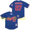 NA85 Buffalo Bisons Montreal Expos Jersey 27 Владимир Герреро 8 Гари Картер 10 Андре Даусо 45 Педро Мартинес Блю серого белого Гэри Картер