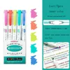 5pcs/set Of Double-Headed Highlighter Stationery Gentle Highlighter Color Drawing Painting Highlighters Art Marker Pen XG0245