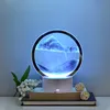 Novelty Items Desktop quicksand painting dynamic hourglass ornament lamp creative decompression bedroom bedside table lamp 3D stereo night light