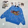 22GG Новые свободные женщины вязаный свитер в корейском стиле пулвер с круглым geoMetric Clash Cansual Sweater