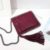 Firmranch femme marque de luxe portefeuille Simple chaîne tissé conception messager téléphone portable carte sac pas cher Flash noir sac à main bandoulière