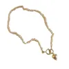 قلادة قلادة مينار الفرنسية الباروكية العذبة لؤلؤة لؤلؤة النساء لسيدة الذهب الذهب على شكل قلب المكتب الوظيفي المجوهرات المجوهرات