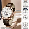 Relógios de pulso Luxo Man Relógios automáticos Sapphire mecânica Sapphire Assista Strap Lea