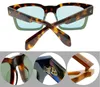 Modedesigner-Sonnenbrille für Damen und Herren, polarisierte Sonnenbrille, quadratische Brille, Unisex, UV-Schutz, Vintage-Brille, Sonnenbrille mit blauen/dunkelgrünen/braunen Gläsern