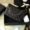 10a Top Quality Leather Crossbody Bag Classic Chain Wallet 19cm Woman Shoulder Bag Fashion Designer Väskor High-End Lady Cosmetic Purse With Box C007